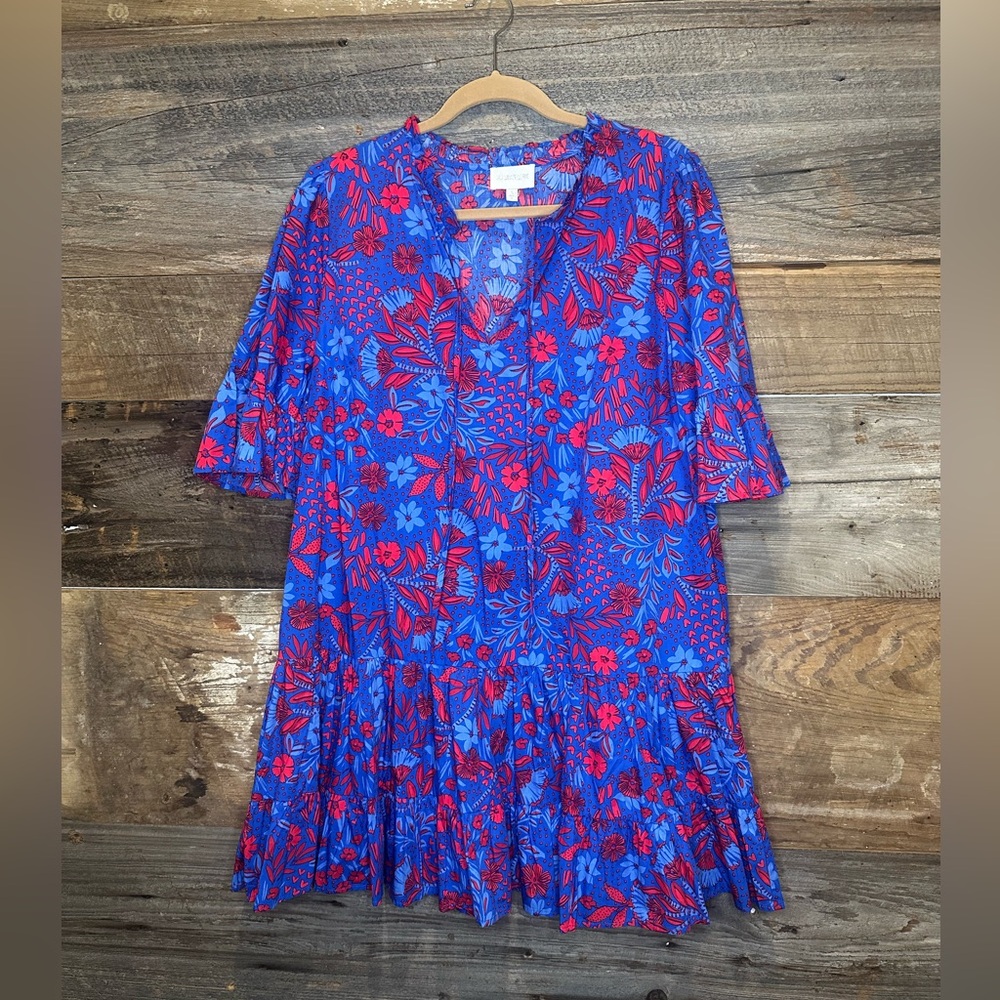 Sugarlips Blue and Red Floral Dress